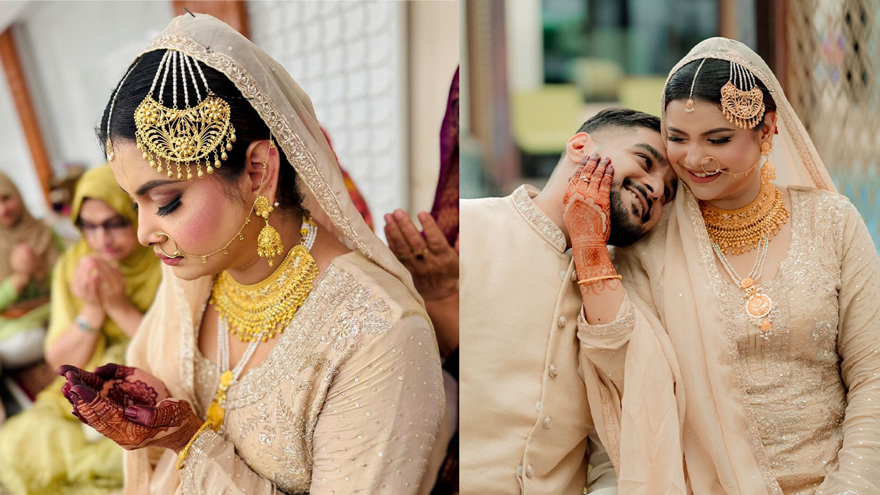 দুই পরিবারের উপস্থিতিতে ছোট আয়োজনেই বিয়ে সারেন শবনম ফারিয়া। শুক্রবার সন্ধ্যায় সুসংবাদটি গণমাধ্যমে নিজেই ভাগ করে নেন অভিনেত্রী নিজে। শবনম ফারিয়া, ছবি : ফেসবুক