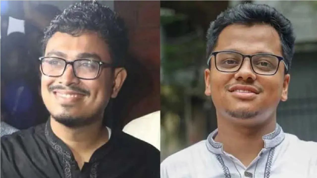 নবনির্বাচিত ডাকসু ভিপি সাদিক কায়েম ও জিএস এস এম ফরহাদ। ছবি: সংগৃহীত