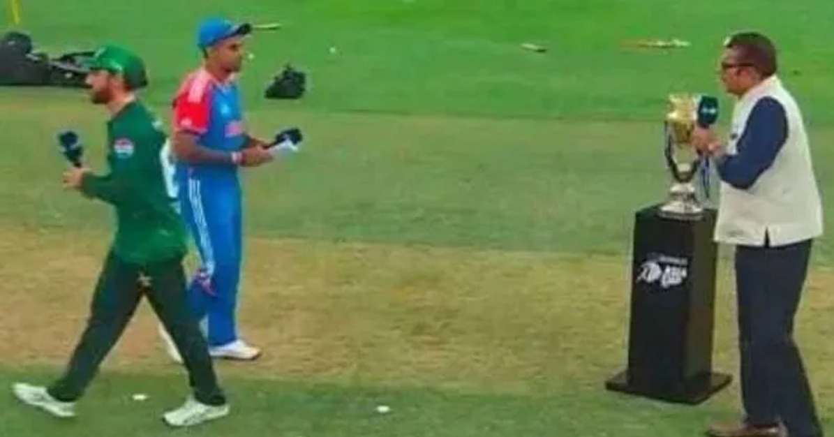 পাকিস্তানী অধিনায়ক আগা সামলান ভারতীয় ধারাভাষকারকে এভাবে এড়িয়ে যান-ছবি: জিও নিউজ