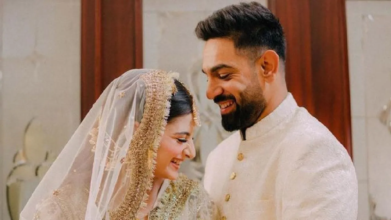 পাকিস্তানি পেসার হ্যারিস রউফ ও তার স্ত্রী মুজনা মাসুদ মালিক