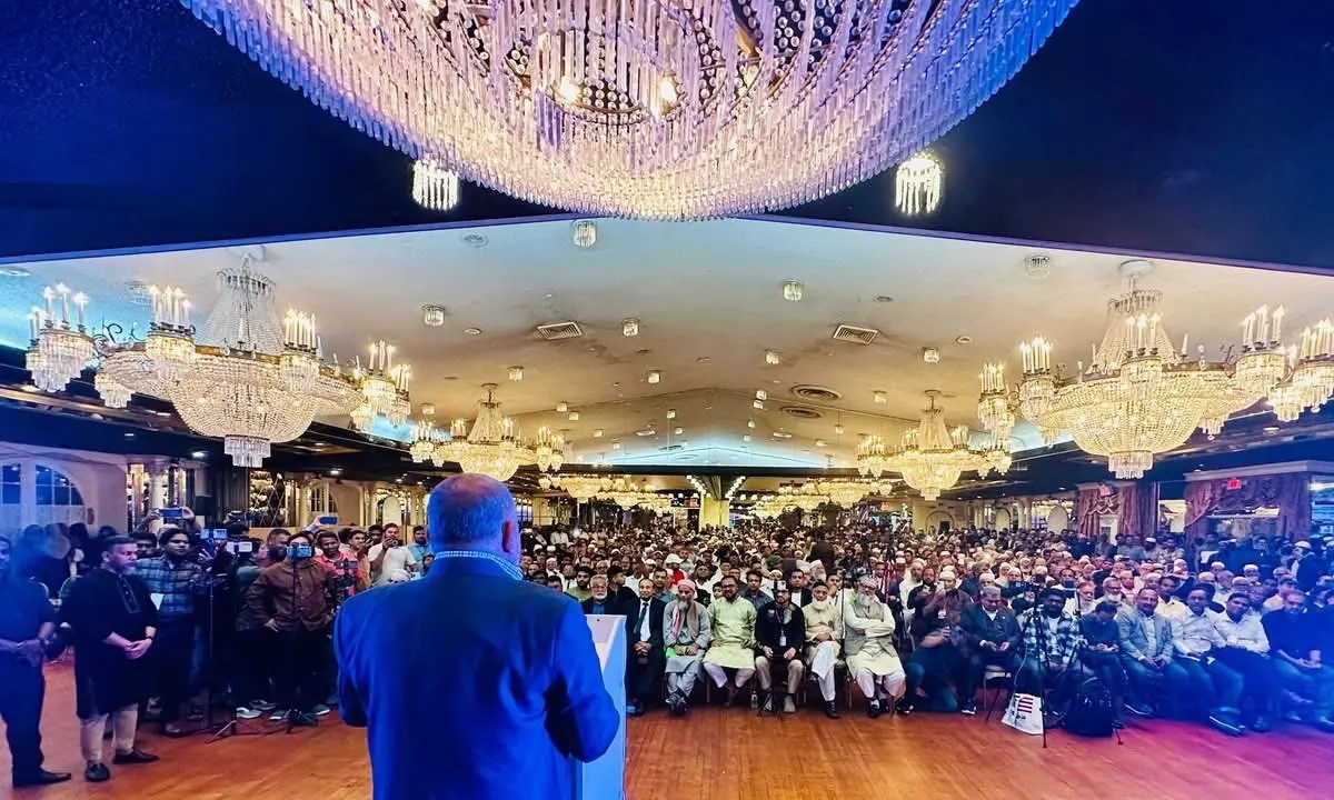 জামায়াতে ইসলামীর নায়েবে আমির ড. সৈয়দ আব্দুল্লাহ মোহাম্মদ তাহের বক্তব্য রাখছেন