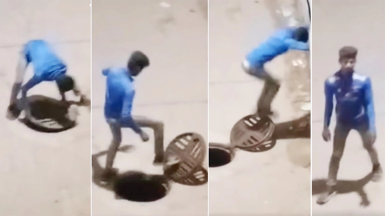 ঢাকায় ম্যানহোলের ঢাকনা চুরির চেষ্টা