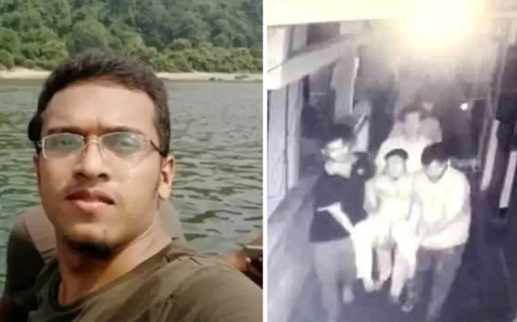 আবরার ফাহাদ। দ্বিতীয় ছবিতে মৃত্যুর পর তার মরদেহ ফেলে দেয় ছাত্রলীগ নেতারা