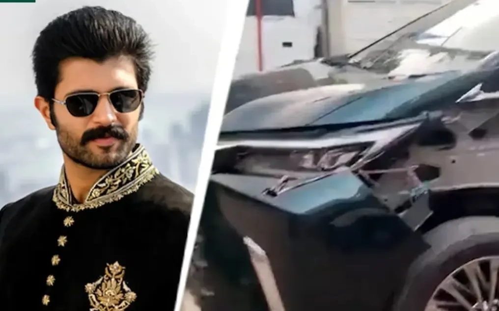 দুর্ঘটনার শিকার গাড়ি ও অভিনেতা বিজয় দেবরাকোন্ডা
