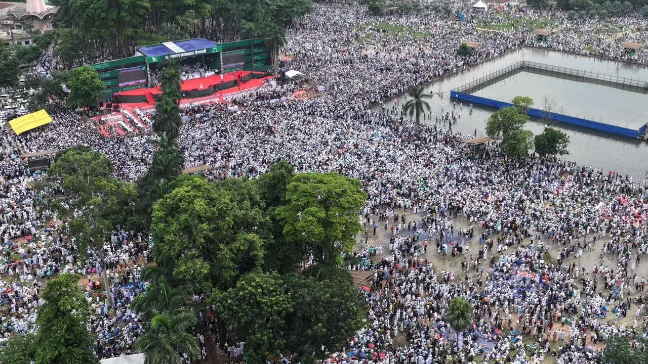 ঢাকায় অনুষ্ঠিত জামায়াতের জাতীয় সমাবেশের একাংশ