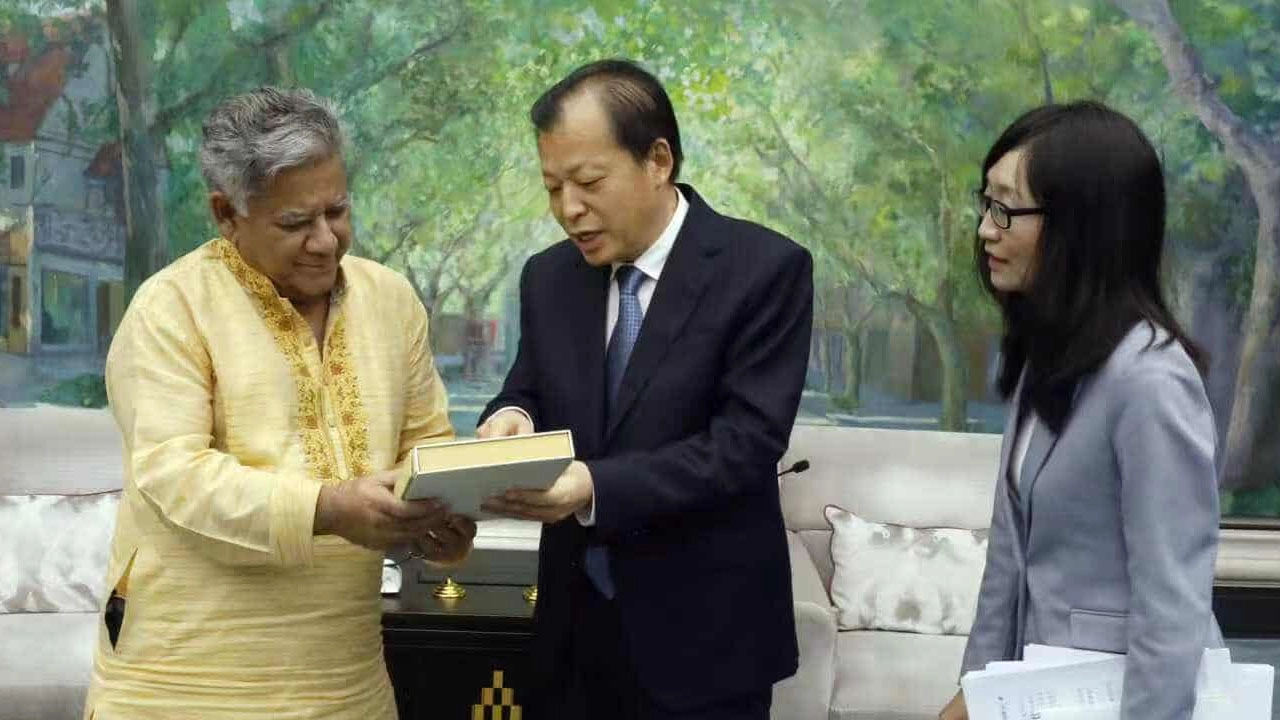 নৌপরিবহন উপদেষ্টা ও চীনের পরিবহন মন্ত্রীর বৈঠক