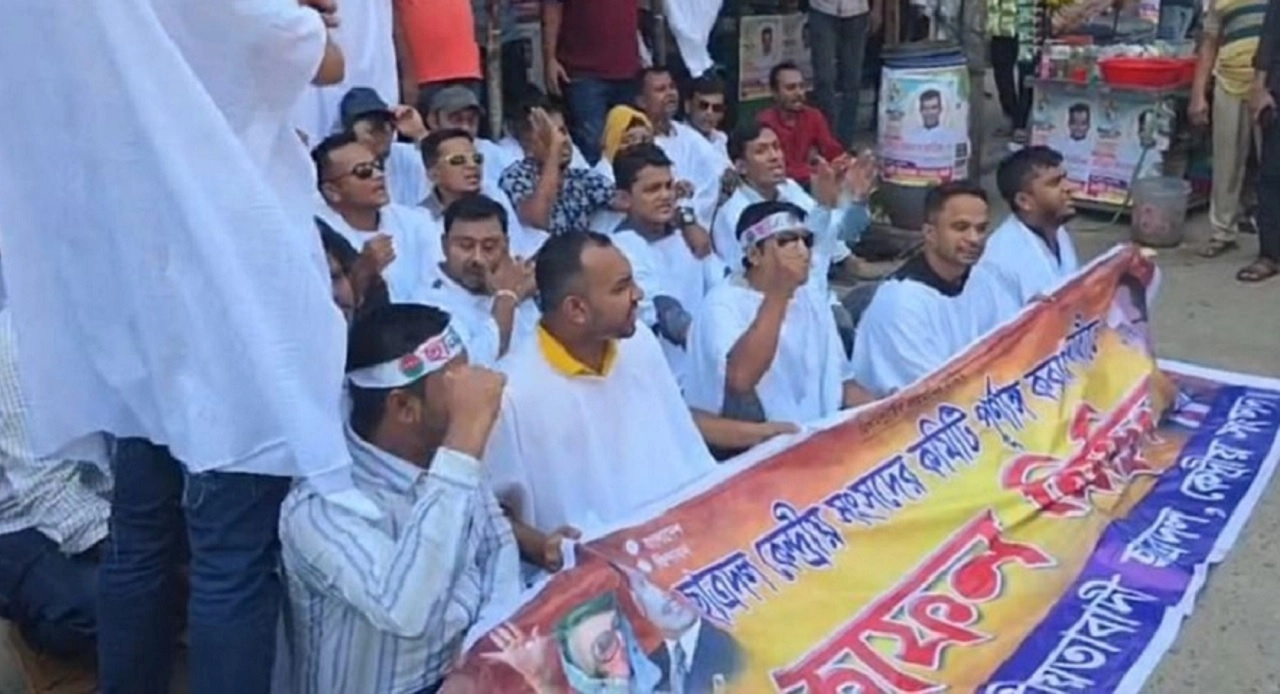 নয়াপল্টনে বিক্ষোভ মিছিল করেছে ছাত্রদলের পদ বঞ্চিতদের একাংশ