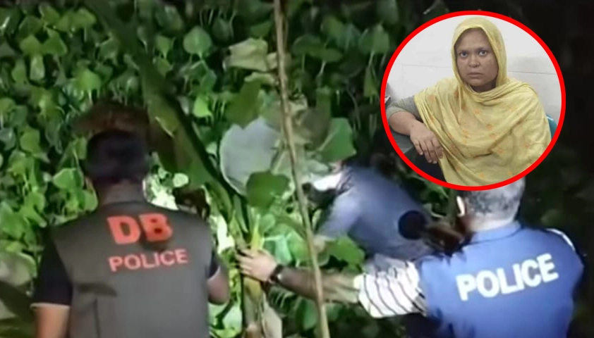 ৫ দিন বয়সের নবজাতক। ইনসেটে মা শারমিন খাতুন