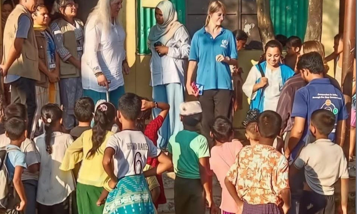 রোহিঙ্গা শিবির পরিদর্শনে জার্সি সরকারের প্রতিনিধি