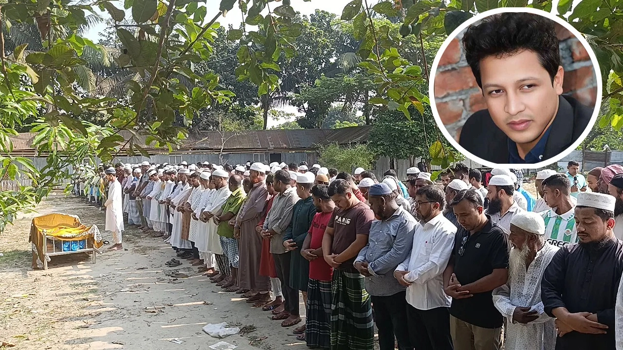 নিহত আবুল কালামের জানাজায় মুসল্লিরা