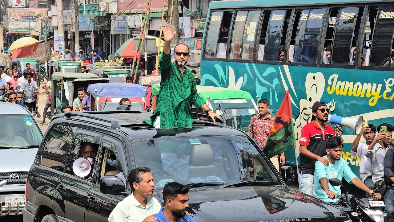 ঘাটাইলে যুবদলের প্রতিষ্ঠাবার্ষিকীতে বর্ণাঢ্য র্যালি। ছবি: এনপিবি