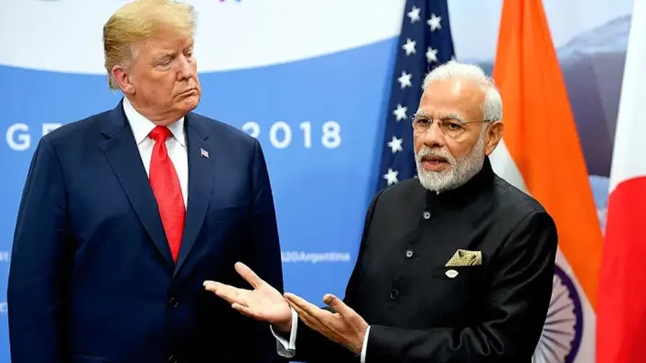 যুক্তরাষ্ট্রের প্রেসিডেন্ট ডোনাল্ড ট্রাম্প ও ভারতের প্রধানমন্ত্রী নরেন্দ্র মোদি