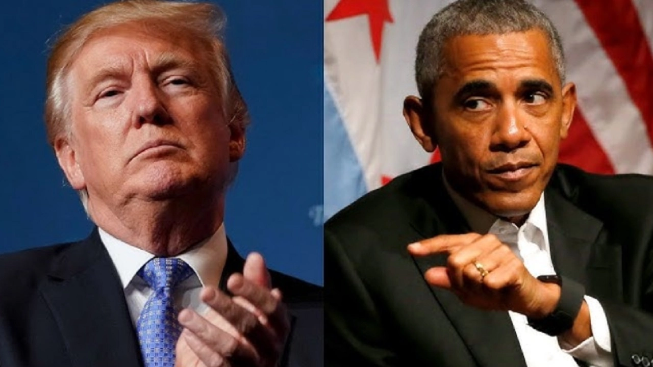 সাবেকমার্কিন প্রেসিডেন্ট বারাক ওবামা ও বর্তমান প্রেসিডেন্ট ডোনাল্ড ট্রাম্প