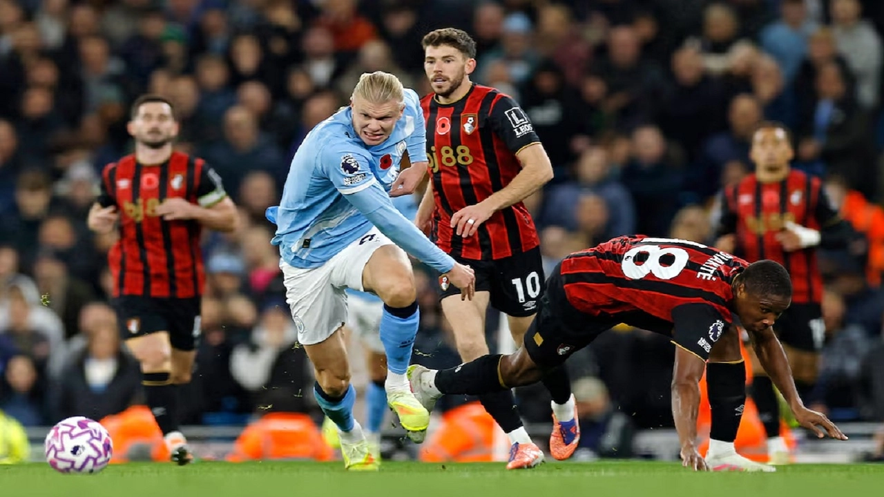 জোড়া গোল করেছেন হলান্ড। ছবি : সংগৃহীত