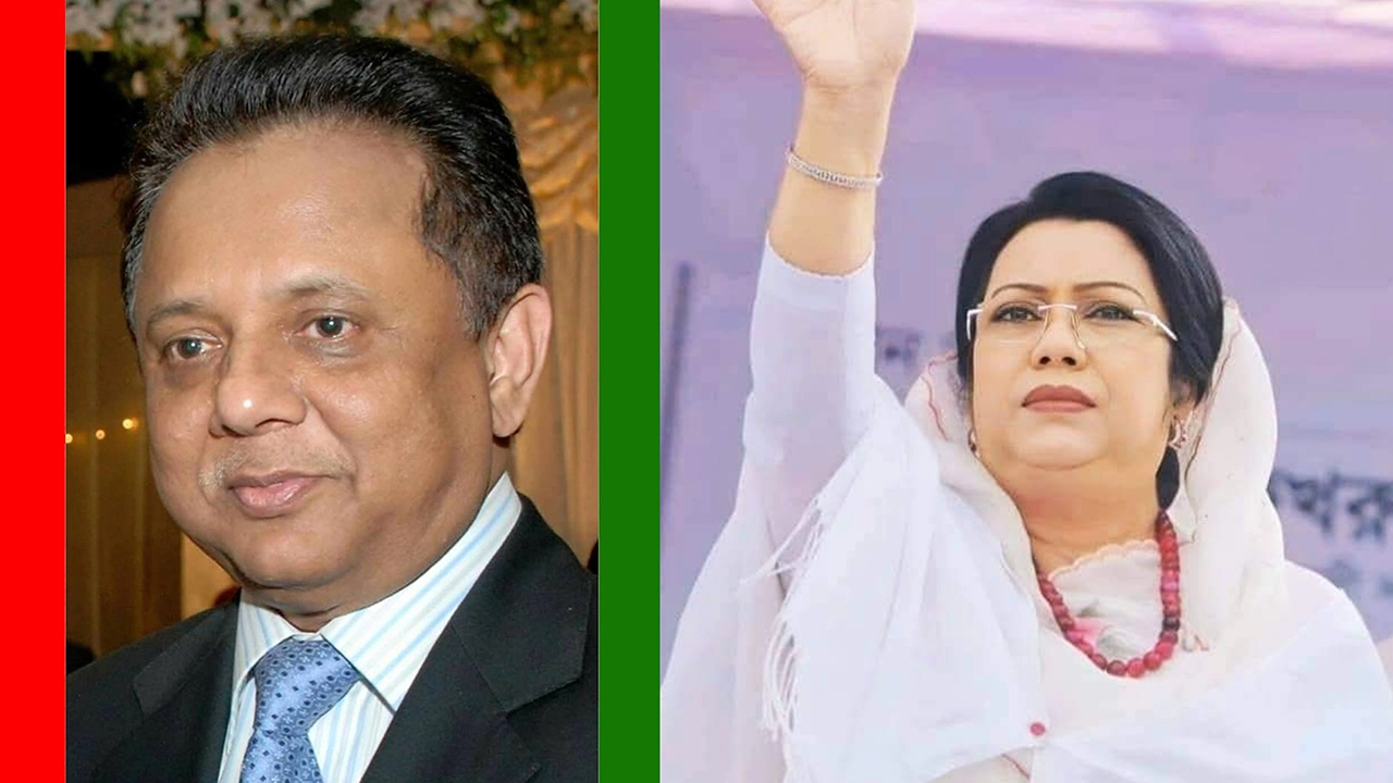 মঈনুল ইসলাম খান শান্ত ও  আফরোজা খানম রিতা