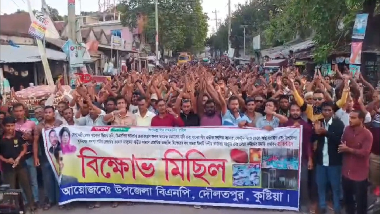 বিএনপির বিক্ষোভ মিছিল