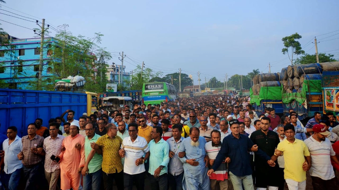 কালীগঞ্জে বিএনপির নির্বাচনী মিছিল