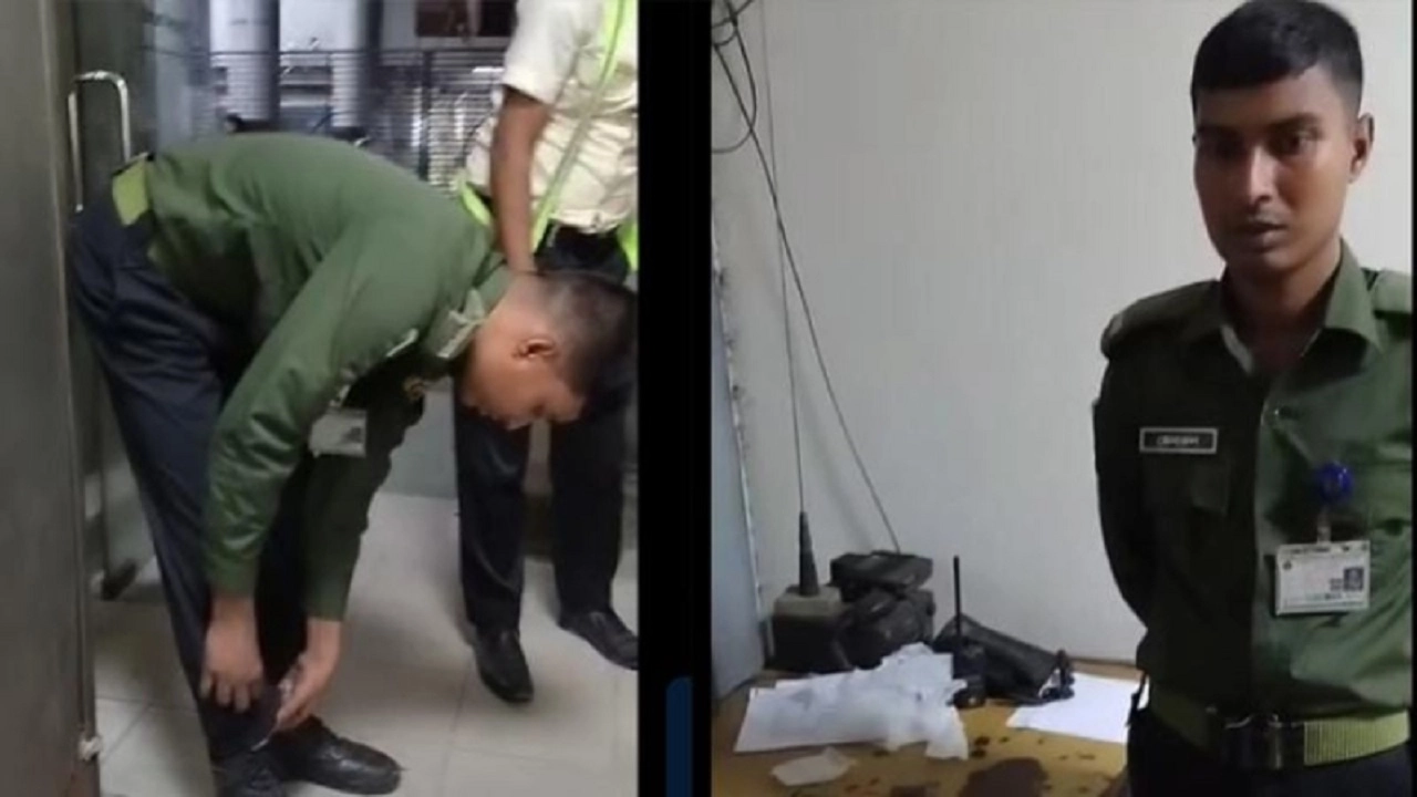 চুরির সময় হাতেনাতে ধরা পড়া আনসার সদস্য জেনারুল।