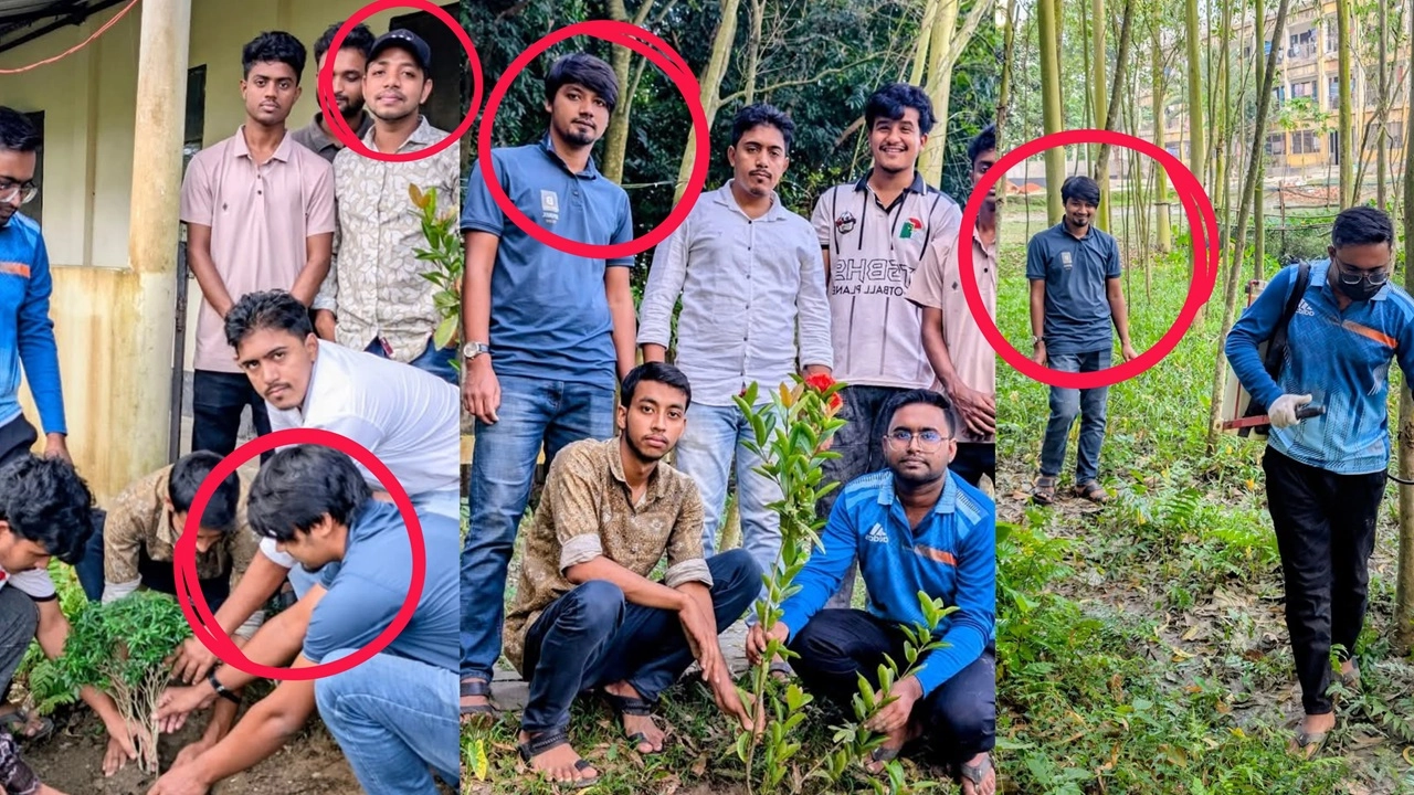 ছাত্রদল নেতার বৃক্ষরোপণ কর্মসূচিতে ছাত্রলীগ কর্মীর অংশগ্রহণ