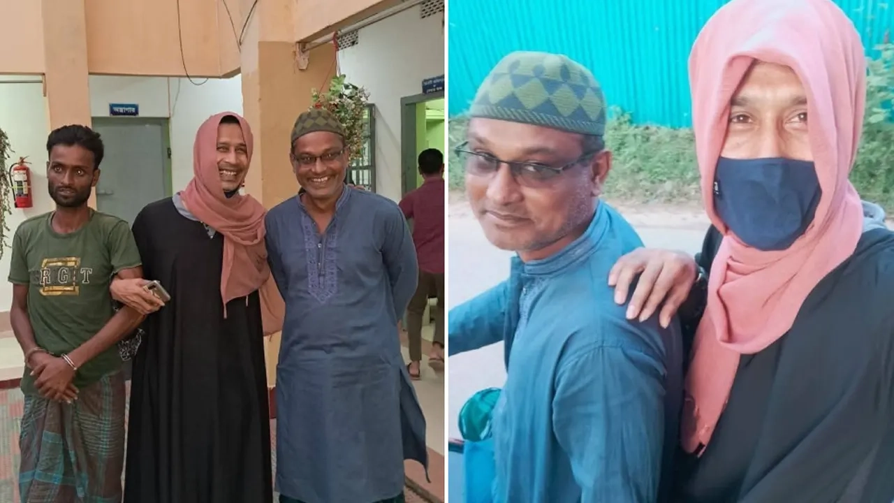 এএসআই শরাফত আলী পড়েন বোরকা কনস্টেবল মো. রোকন উদ্দিন পাঞ্জাবি-টুপি