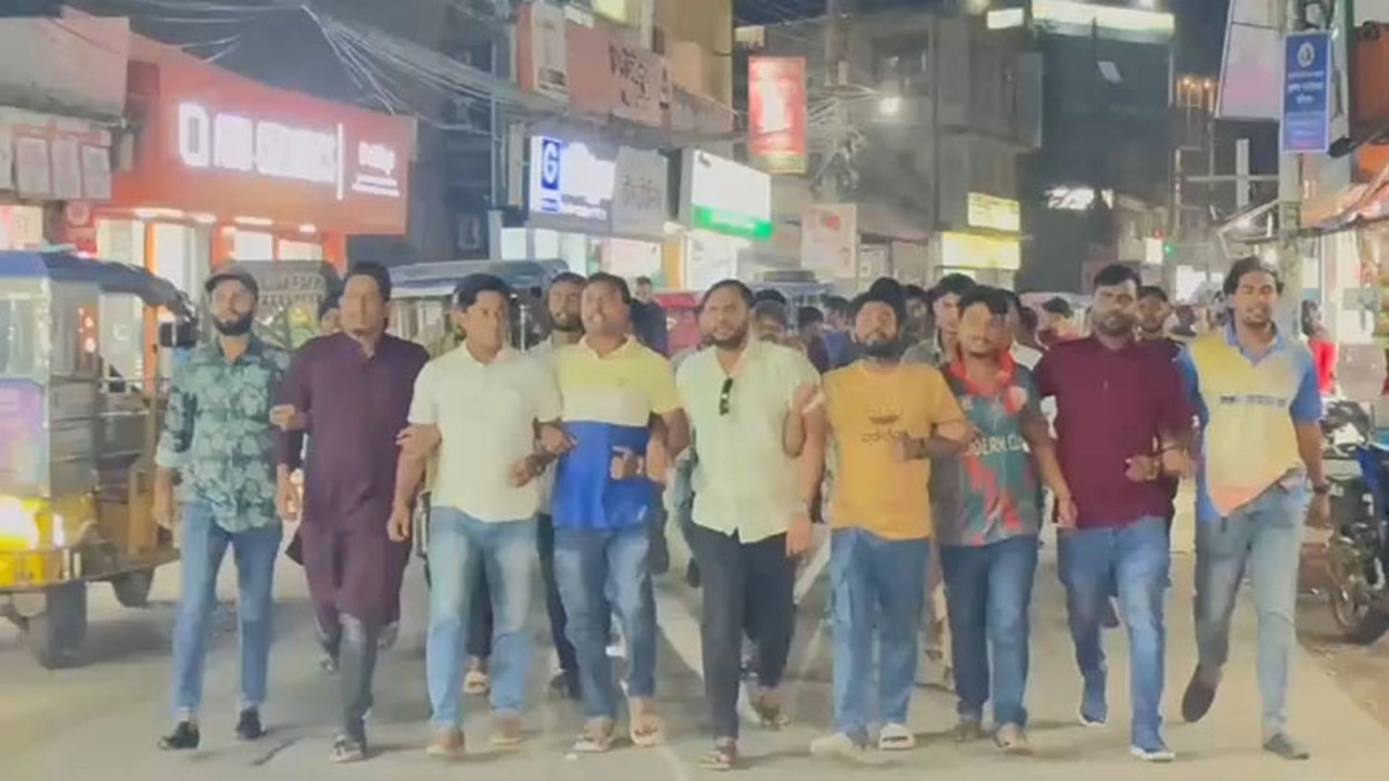 হবিগঞ্জ সদর থানা ছাত্রদল বিক্ষোভ মিছিল