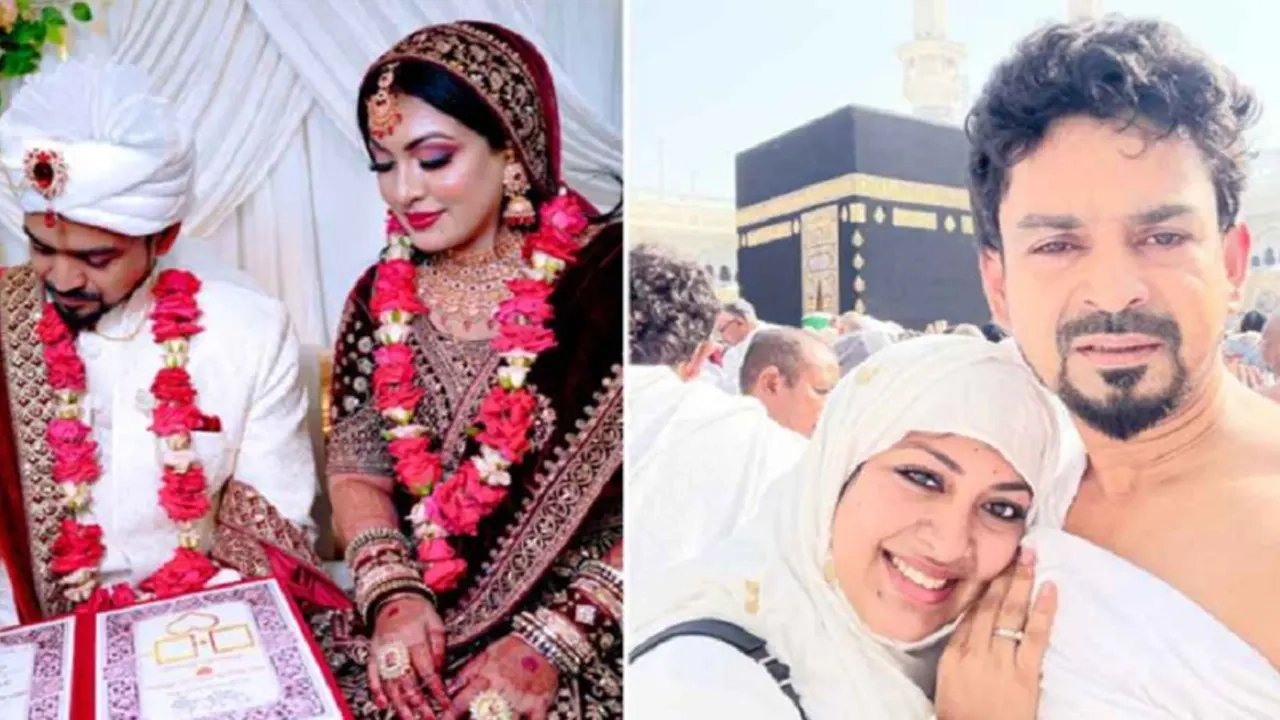 প্রিয়াঙ্কা জামানের বিয়ে, পরে ছবিতে স্বামীর সঙ্গে সৌদি আরবে