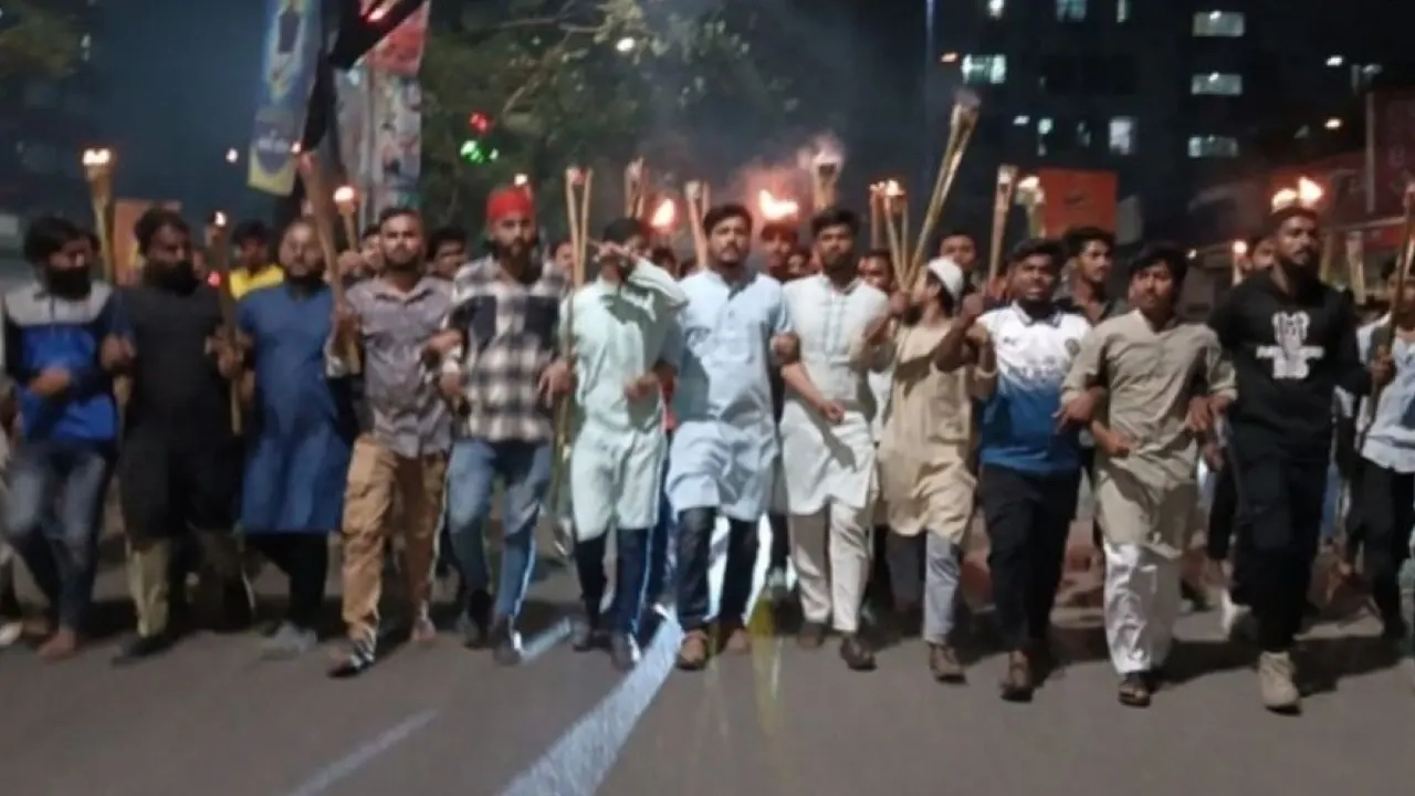 এনসিপির মশাল মিছিল