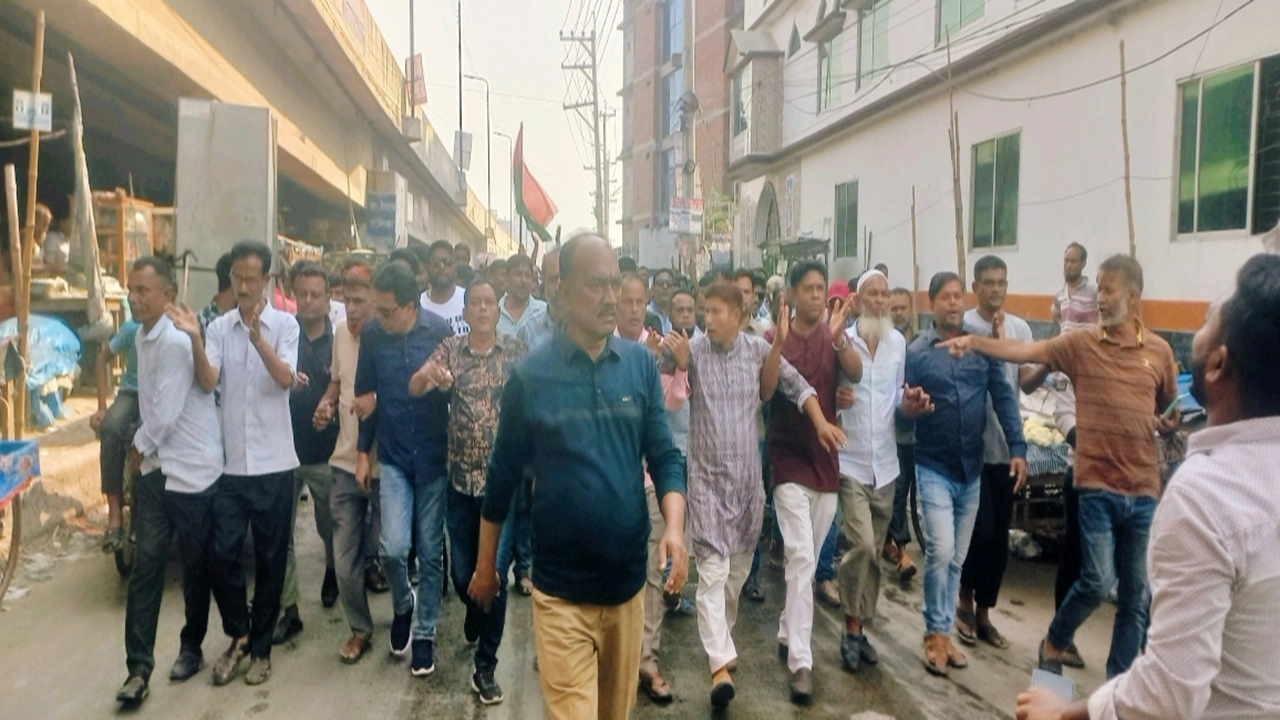 টাঙ্গাইলের মির্জাপুর বিএনপি মিছিল