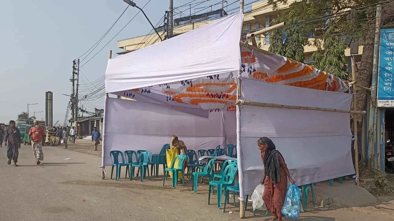 নেতাকর্মী শূন্য গণ অধিকার পরিষদের প্যান্ডেল