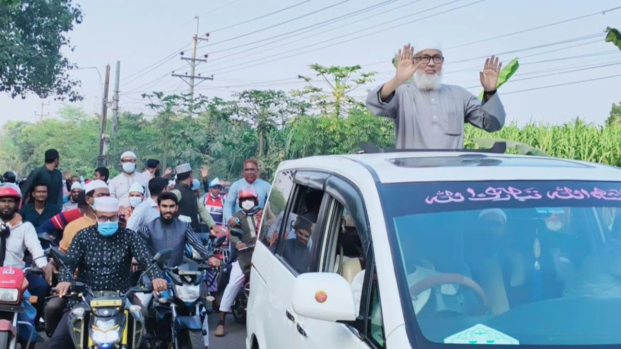 জামায়াতের এমপি প্রার্থী আব্দুল খালেকে মোটরসাইকেল শোডাউন