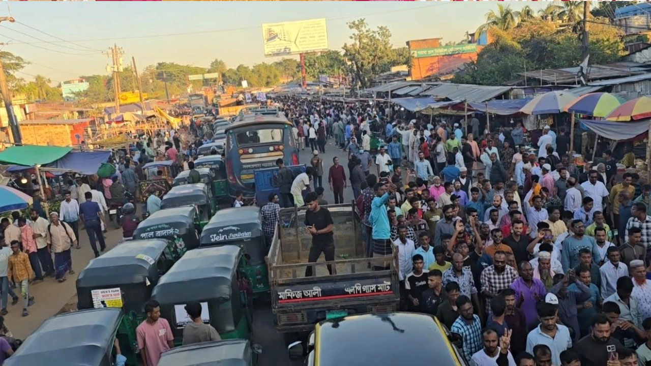 সিলেট-সুনামগঞ্জ মহাসড়ক অবরোধ
