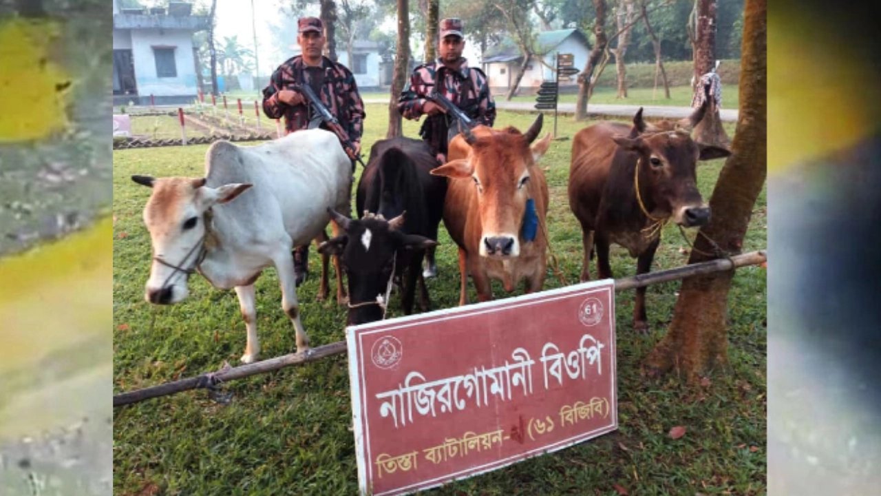 ভারতীয় গরু আটক করেছে বর্ডার গার্ড