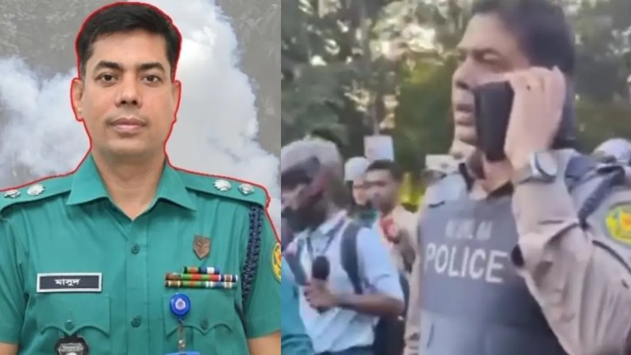 রমনা বিভাগের উপ-পুলিশ কমিশনার (ডিসি) মো. মাসুদ আলম, সেদিন ফোন আলাপকালে ডিসি মাসুদ (ইনসেটে)