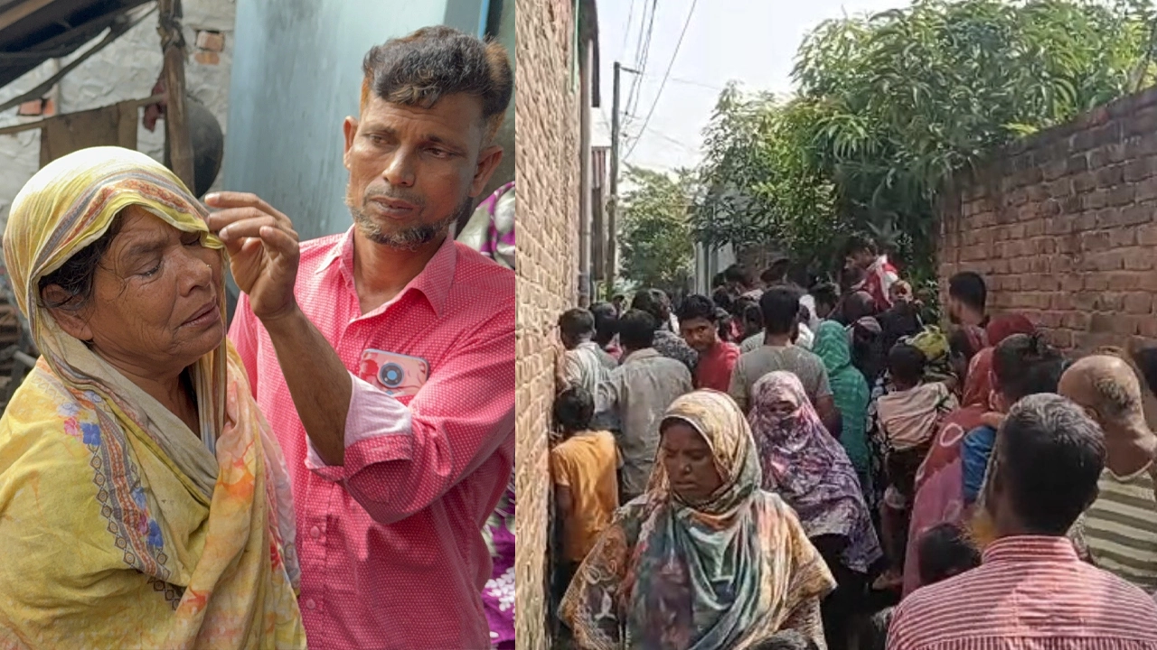 নিহত শিশুর স্বজনদের আহাজারি