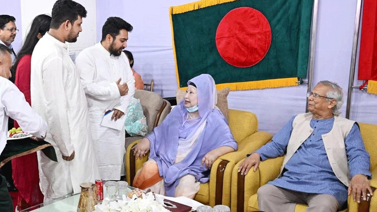 প্রধান উপদেষ্টা ও খালেদা জিয়ার সঙ্গে নাহিদ ইসলামের সৌজন্য সাক্ষাৎ