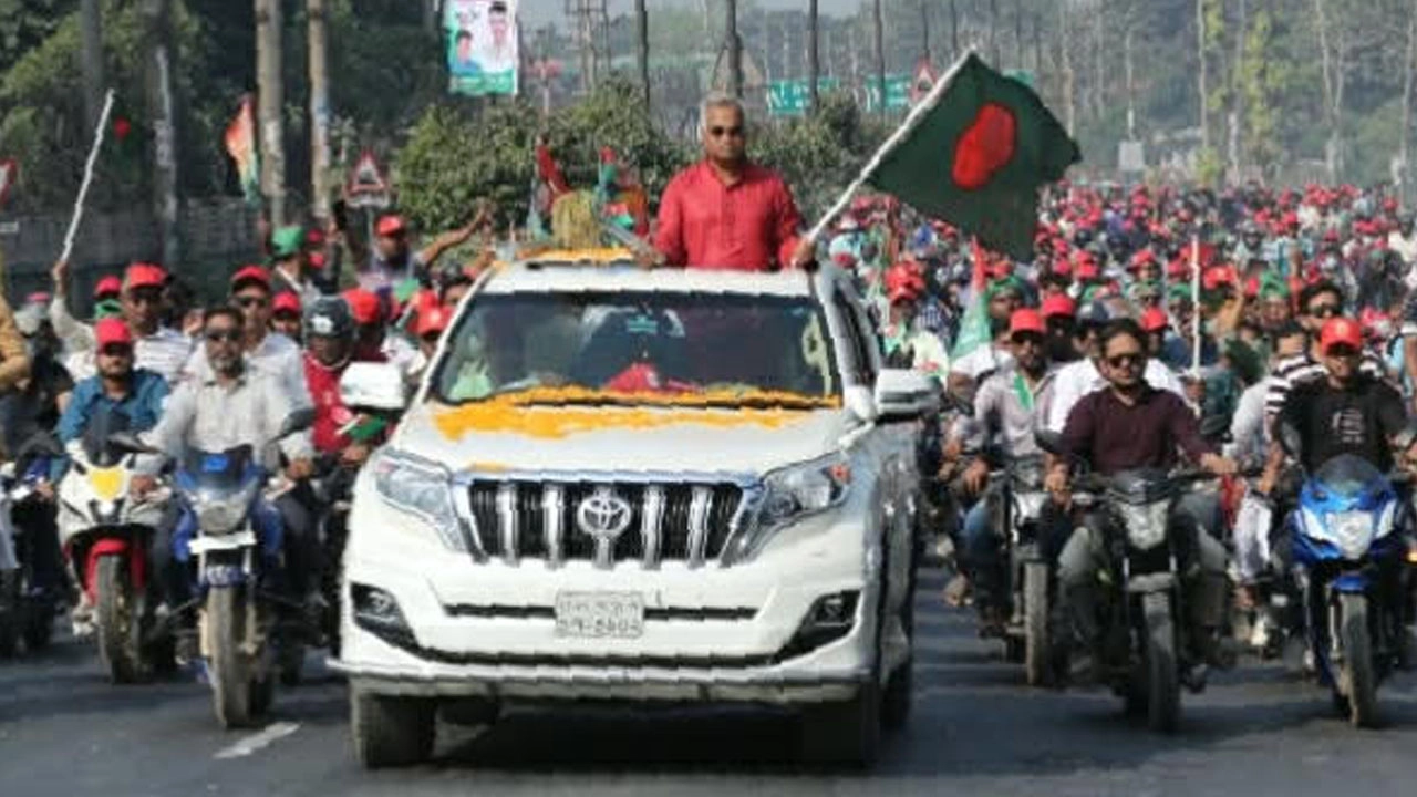 মোহাম্মদ আইয়ুব খানের নেতৃত্বে র‍্যালি 