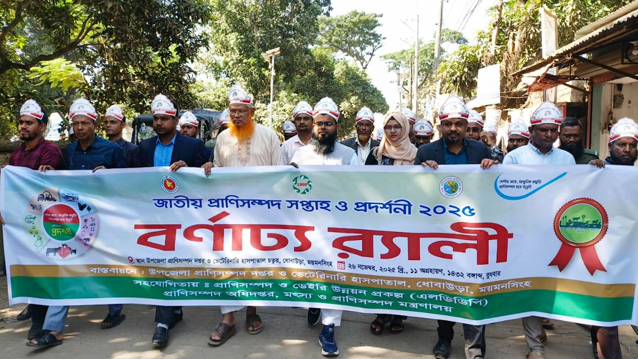 ধোবাউড়ায় জাতীয় প্রাণী সম্পদ প্রদর্শনী উদযাপন করা হয়।