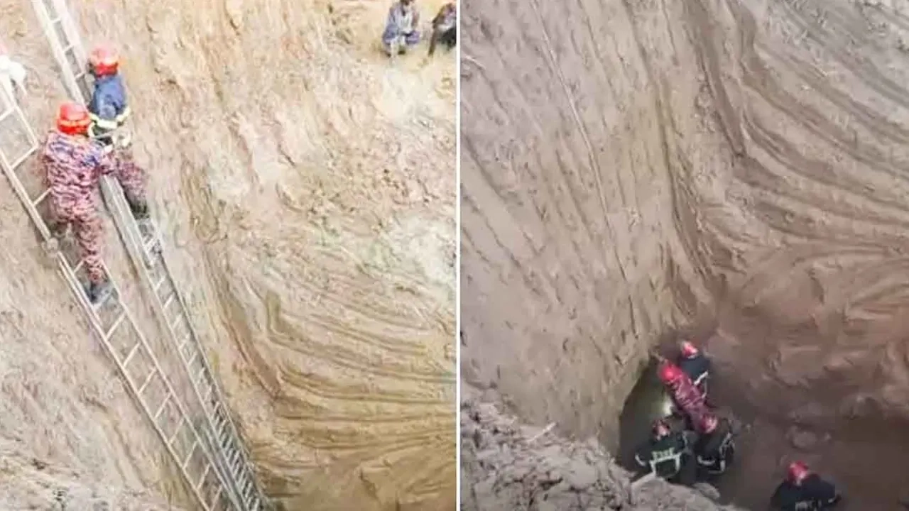 গর্ত খোঁড়া শেষে চলছে সুরঙ্গ করার কাজ