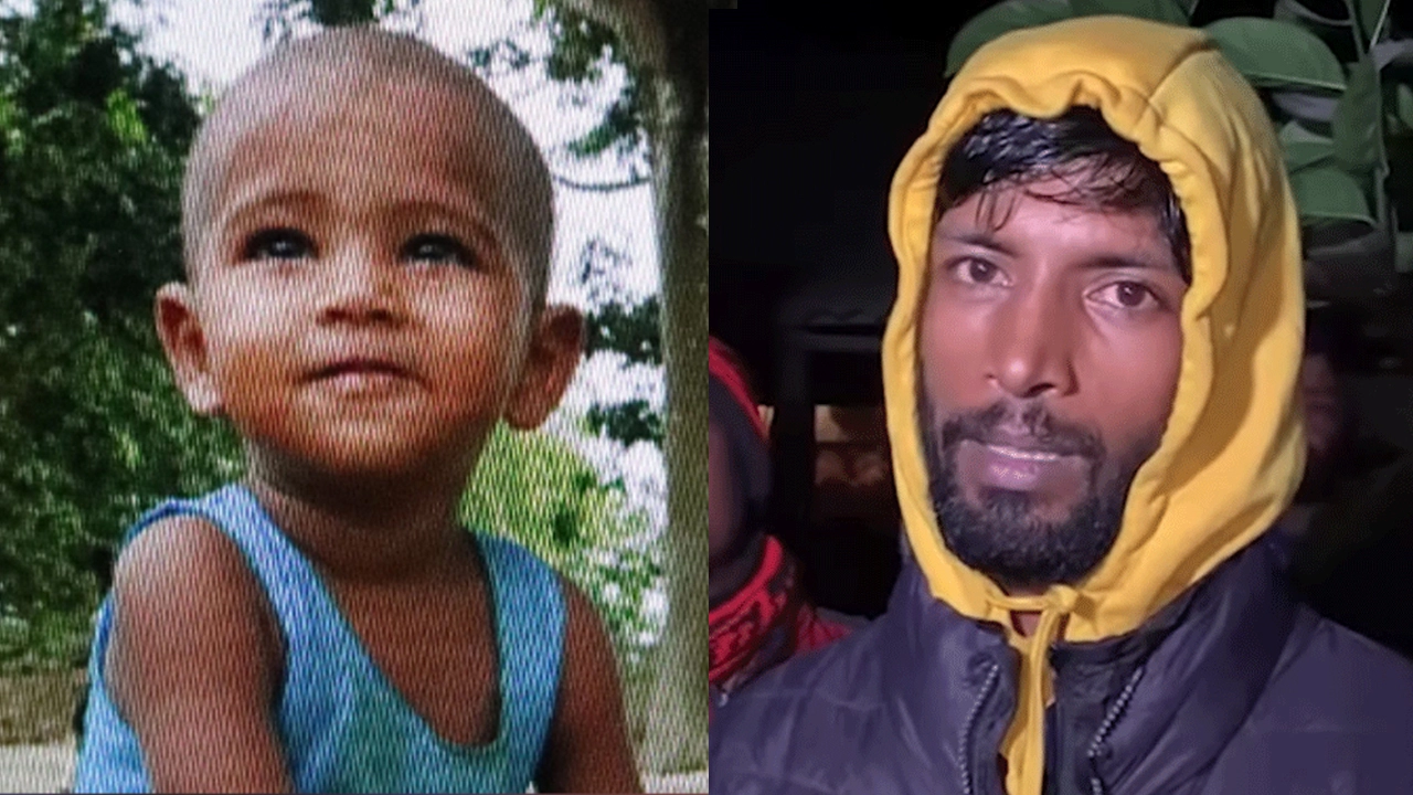 শিশু সাজিদ ও তার বাবা রাকিব উদ্দীন