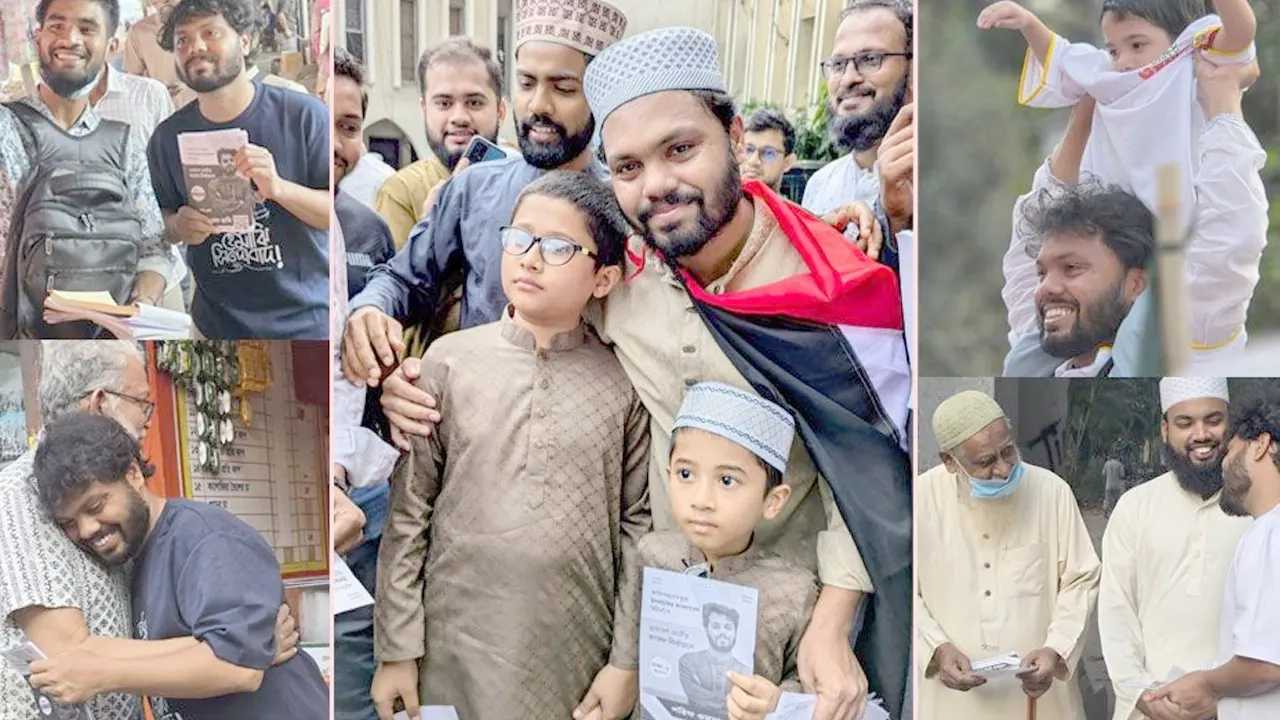 শিশুদের সঙ্গে শরিফ ওসমান হাদি-ফাইল ছবি