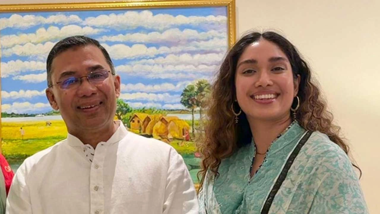 তারেক রহমান (বায়ে) ও জাইমা রহমান