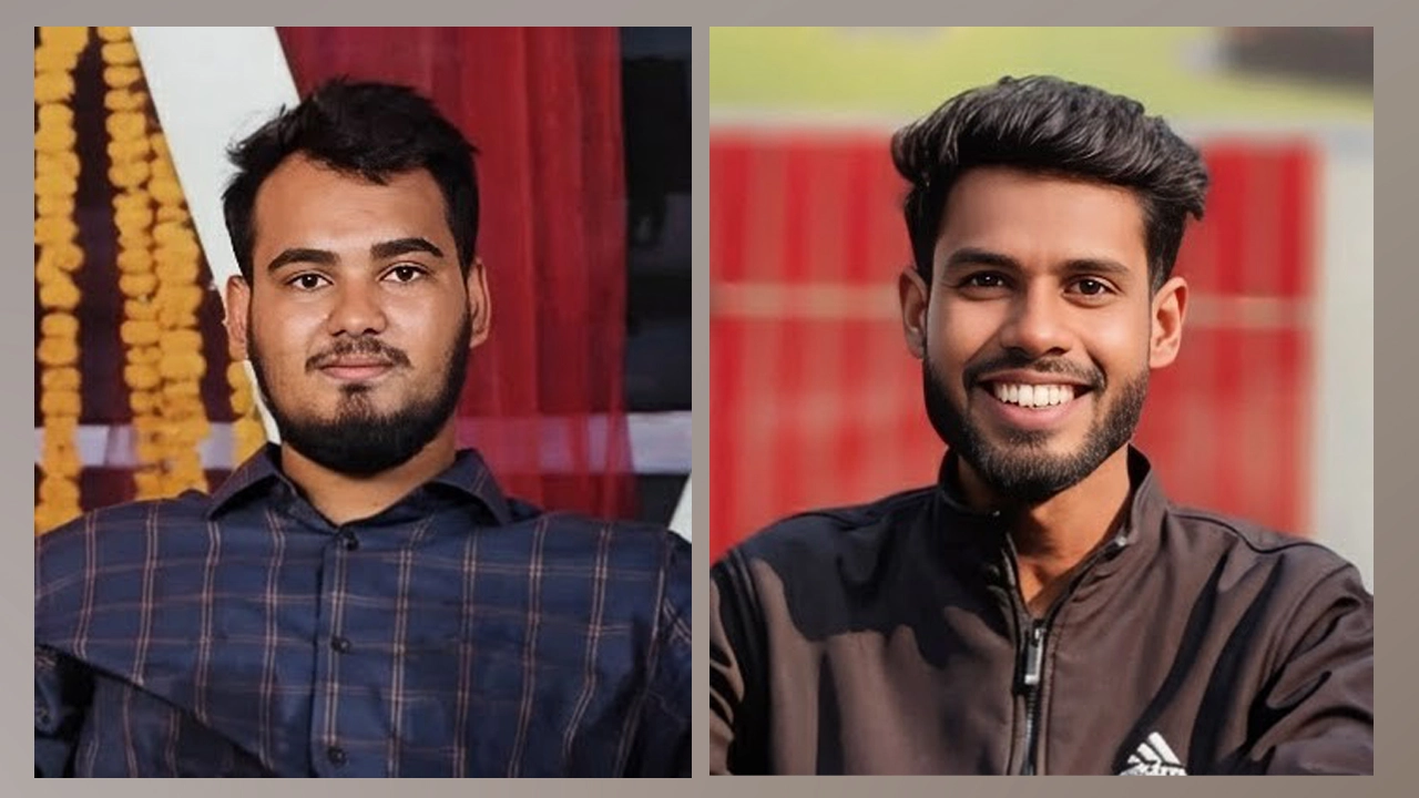 বাঁয়ে হাসিবুল হাসান রুমন ও বখতিয়ার হোসেন