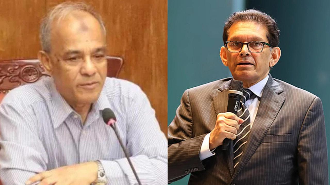 বাঁয়ে জাহাঙ্গীর আলম চৌধুরী ও ড. খলিলুর রহমান