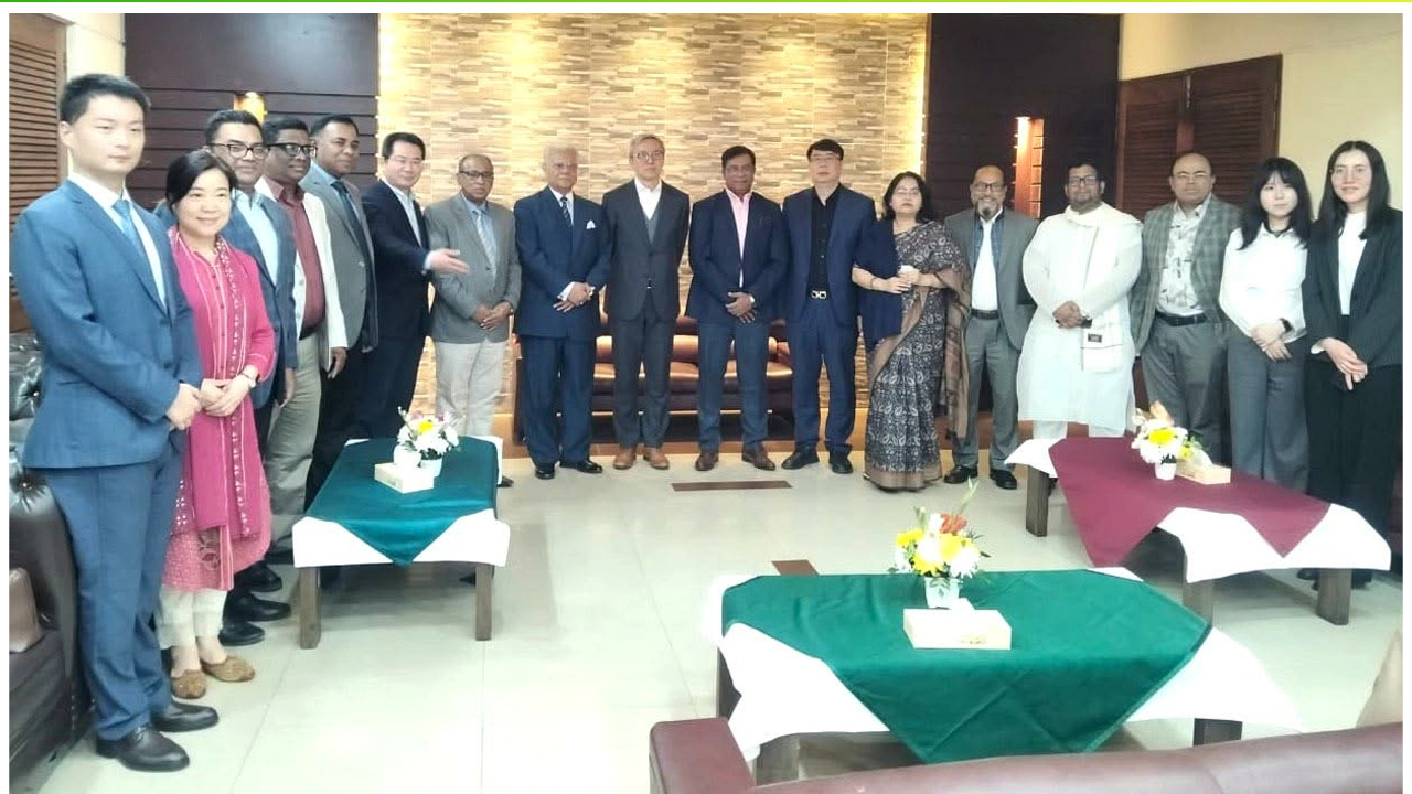 চীনা প্রতিনিধিদলের সম্মানে সংবর্ধনা