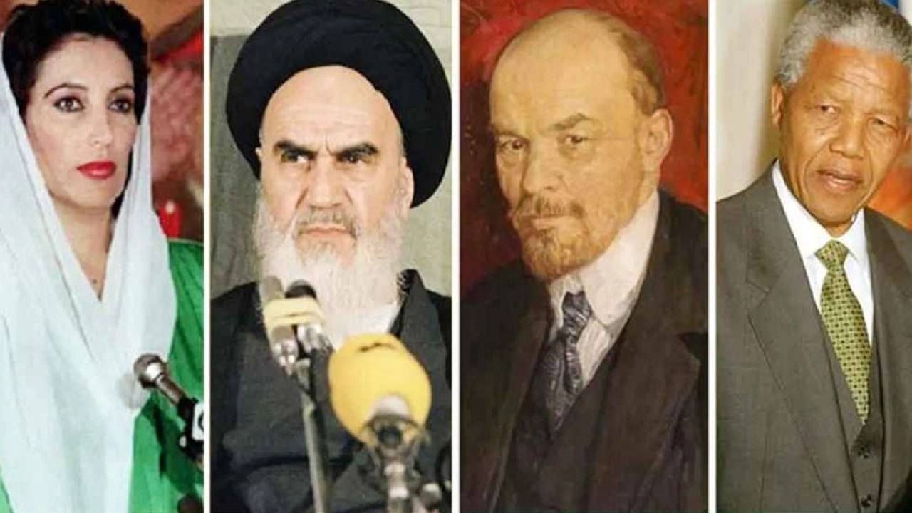 বেনজির ভুট্টো, রুহুল্লাহ খোমেনি, ভ্লাদিমির লেনিন ও নেলসন ম্যান্ডেলা