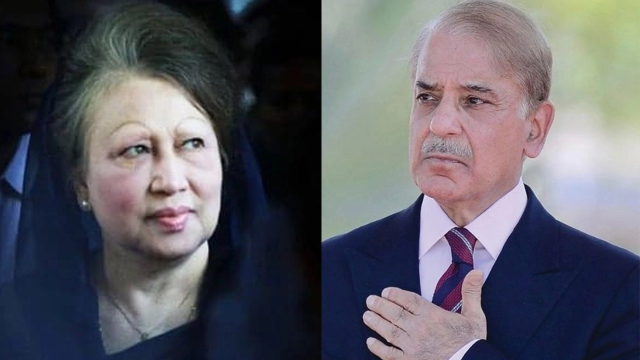 বেগম খালেদা জিয়া ও পাকিস্তানের প্রধানমন্ত্রী শাহবাজ শরিফ