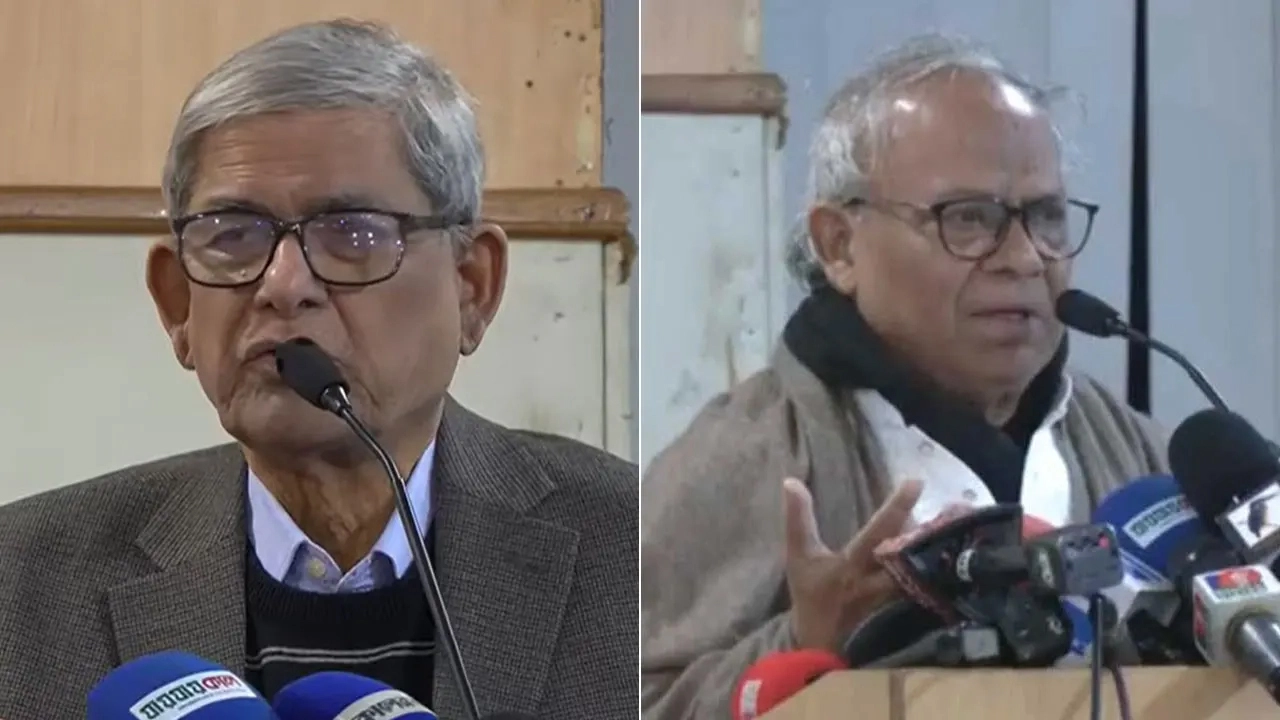 বিএনপির মহাসচিব মির্জা ফখরুল ইসলাম আলমগীর ও সিনিয়র যুগ্ম মহাসচিব রুহুল কবির রিজভী