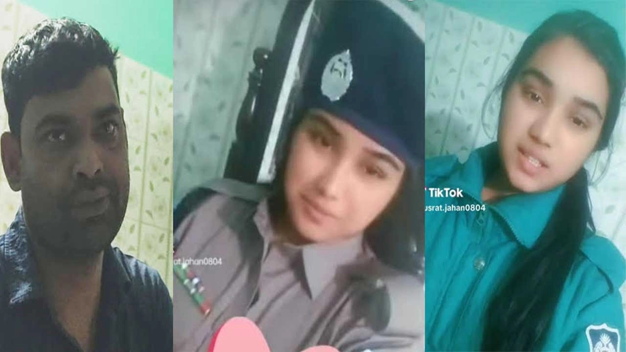 পুলিশ স্বামীর ইউনিফর্ম পরে ভিডিও করে সামাজিক মাধ্যম টিকটকে করে তার স্ত্রী