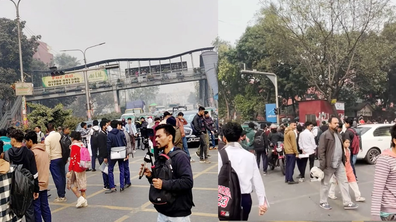 ফার্মগেটে সড়ক অবরোধ