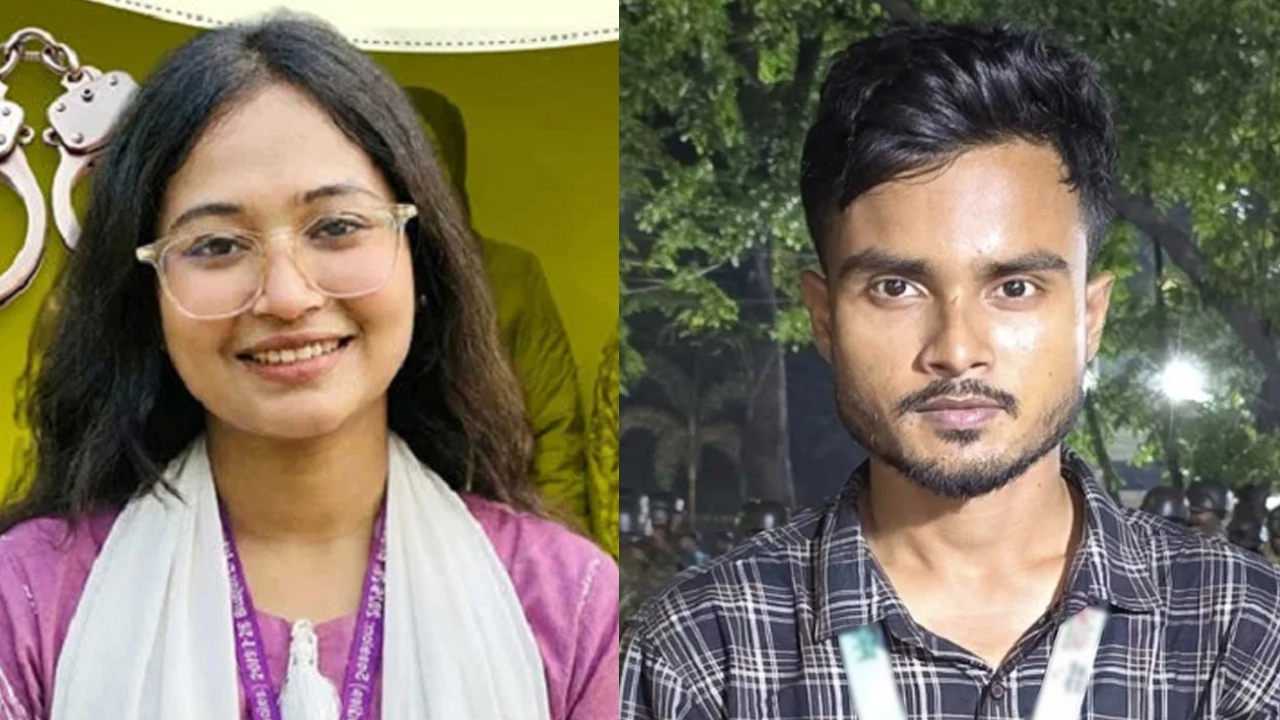 বাঁয়ে তাহরিমা জান্নাত সুরভী, নাঈমুর রহমান দুর্জয়